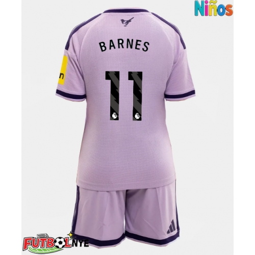 Camiseta Newcastle United Harvey Barnes #11 Tercera Equipación para niños 2026-27 manga corta (+ pantalones cortos)